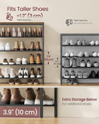 VASAGLE 5-Tier Shoe Rack, 18-24 Pairs, Metal Mesh - Image 5