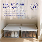 HOMZ Clear Plastic Storage Bins w/Snaplock Lids, 28 Qt, White, 2 Pack | Stackable Container Boxes for Bedroom, Bathroom, Garage, and Office Organization - Image 7