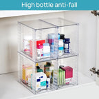 Vtopmart 4 Pack Clear Stackable Storage Drawers,9.7" High Plastic Organizers Bins for Skincare, Bathroom Supplies,Ideal for Cabinet,Undersink,Vanity,Kitchen,Pantry Organization - Image 6