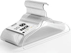 DEILSY™ Clear Thin Hangers with Silver Hook Non-Velvet Hangers 50 Pack | Space saving hangers, sturdy slim hangers, thin hangers for shirts, jackets, coats and everyday clothing by Deilsy