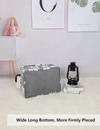 Rectangular Collapsible Laundry Basket with Side Handles, Elephant - Image 4