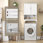 Yaheetech Over the Toilet Storage Cabinet, Bathroom Organizer, White - Image 9