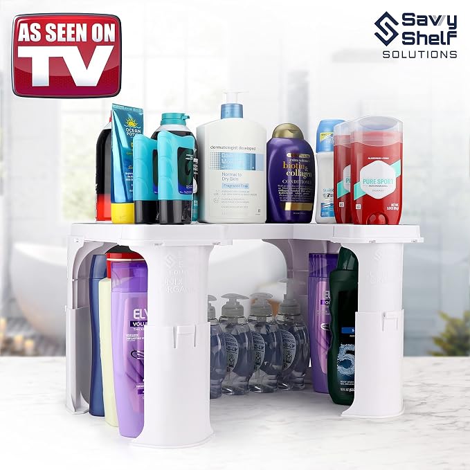 Expandable Under Sink Organizer and Storage I Bathroom Under the Sink Organizer Kitchen Under Sink Shelf I Cleaning Supplies Organizer Under Sink Storage I EXPANDABLE HEIGHT DEPTH & WIDTH - Image 9