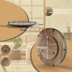 Acacia Wood 16" Lazy Susan Turntable Organizer for Table Top, Farmhouse Large Round Lazy Susan for Cabinet Kitchen Centerpieces Dining Table, for Condiments Charcuterie, Bathroom Vanity Tray Decor - Image 2