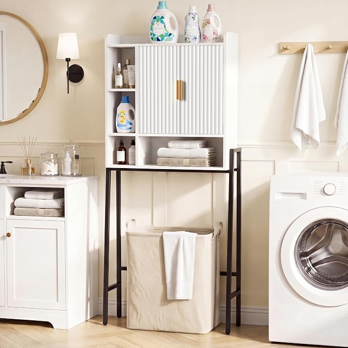 Over The Toilet Storage Cabinet,31" W Bathroom Organizer, White - Image 3