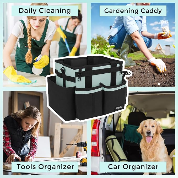 SCAVATA Compact Wearable Cleaning Caddy with Handle & Shoulder Straps - Image 7