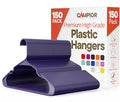 Purple Plastic Hangers 150 Pack– Heavy-Duty Plastic Hangers Slim and Space-Saving, Durable and Lightweight with Non-Slip Shoulder Notches for Slip Dresses, Suits, Jackets & Camisoles by Campior