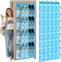 Windyun 1 Pcs 40 Pocket Over the Door Shoe Organizer Hang,Sky Blue by Windyun