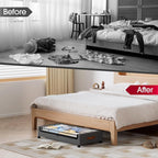 Yecaye 70L Under Bed Storage with Wheels, 2Pack Larger Capacity Under Bed Storage Containers, Underbed Shoe Storage Organizer, Rolling Under Bed Metal Drawers for Clothes, Blankets(35.5 x 17 x 6.7in) - Image 7