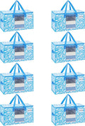 VENO Moving Bags, Wide Open Top, Clear Window, Spring Breeze, 8 Pack by Veno