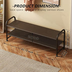 INGIORDAR 2 Tier Long Shoe Rack Organizer for Closet Metal Shoe Storage - Image 3
