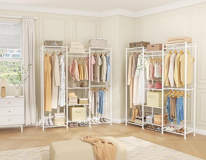 HOMIDEC Wardrobe Closet, 4 Hanging Spaces Portable Clothes Rack - Image 7