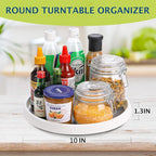 Set of 6, 10 Inch Non-Skid Lazy Susan Turntable, Lazy Susan Organizer for Cabinet, Pantry Organization, Kitchen Storage, Bathroom Sink Cabinet, Refrigerator, Countertop, Spice Rack (6 Pack 10 in) - Image 4