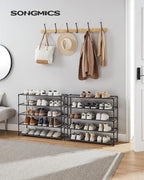 SONGMICS 10-Tier Shoe Rack, Space-Saving, Shoe Storage Organizer - Image 2