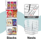 Sorbus Clear Pantry Organizer with Stackable Storage Bins, Open Front - Image 5