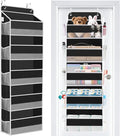 Over The Door Organizer Storage Large Capacity Hanging Bedroom Storage | 5 Shelves, 40 LB Capacity, Foldable Mesh Design, Clear Window, Sturdy, Large Storage Organizer for Nursery, Pantry & Closet by WiseLife
