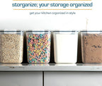 Storeganize Flour Sugar Storage Containers (5.3L/4pk) Great Rice Canisters Sets For The Kitchen pantry, Large Food Storage Containers With Lids Airtight - Image 7