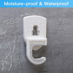 Broom Holder Wall Mount Self Adhesive, Broom and Mop Organizer Wall Hanging, No Drilling Anti-Slip Broom Hook Over Door for Home, Kitchen, Garden, Garage Storage (4-Pack, Stone Blue) - Image 3