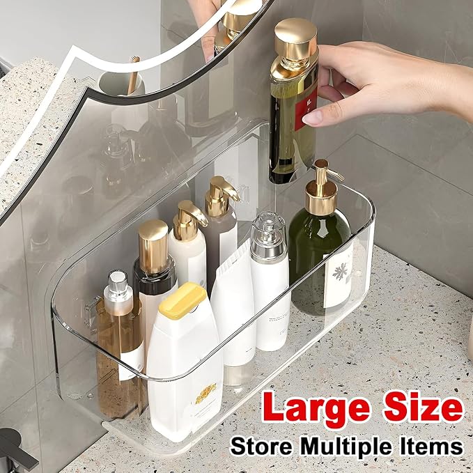 Diesisa Wall Mount Organizer, Large Adhesive Wall Self - Bathroom Shelf - Image 5