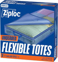 Ziploc Flexible Totes, Underbed Size, 17 Gallon, 2 Count Organizing Tote with Zipper and Built‑In Handles, Flexible & Stackable Clothing and Home Storage Bag by Unknown
