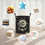 Sun Moon Laundry Basket Storage Bin Foldable Laundry Hamper Clothes Storage Bucket Organizer 19.6x15.7 Inch For Laundry Room/Bedroom/Bathroom - Image 5