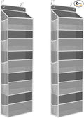 2 Pcs Over The Door Organizer Large Capacity Hanging Storage Room Organizer | 40 lb Capacity, Ultra-Sturdy, Foldable, Mesh Design with Clear Window, Space-Saving Organizer for Pantry, Nursery & Closet by SpaceHacks