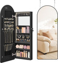 SONGMICS Wide Jewelry Organizer, Wall/Door Mounted, LED Cabinet, Lockable by Unknown