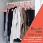Plastic Clothes Hangers – Heavy Duty Hanger Set, for Organizing Clothes, Dresses, and Coat, Holds Up to 5 lbs, Space-Saving Hangers with Non-Slip Shoulder Grooves, Pack of 80, Red - Image 2