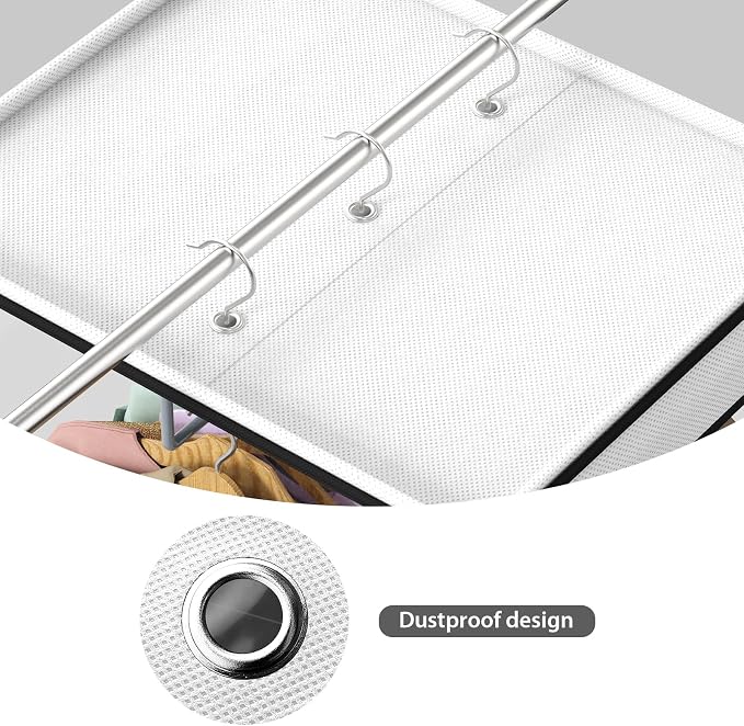 Univivi Garment Bags for Hanging Clothes, Cloth Bag 54 In, 2 PCS, Clear - Image 5
