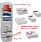 Simple Houseware 6 Shelf Hanging Closet Organizer with 5 Drawers Storage - Image 3