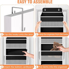 Over The Door Organizer Storage Large Capacity Hanging Bedroom Storage | 4 Shelves, 40 LB Capacity, Foldable Mesh Design, Clear Window, Sturdy, Large Storage Organizer for Nursery, Pantry & Closet - Image 3