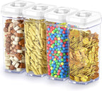 DWËLLZA KITCHEN Airtight Food Storage Containers with White Lids 1.7L - 4 Pc Air Tight Pantry Storage Containers Clear Kitchen Organization and Storage Set BPA-Free - Keeps your Food Fresh & Dry - Image 8