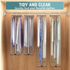 Liuoud Clear Garment Bags for Hanging Clothes 10” Gusseted, 4 Pack, 40”&50” | Suit Bags for Closet Storage with Large Metal Zipper, Breathable odorless Hanging Plastic Clothes Cover for Coat Dress Fur - Image 6