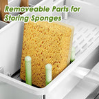 Ewaiira Stainless Steel Sink Caddy, Sponge Holder for Kitchen Sink 9.8″ - Image 9