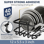 OMAIRA 3-Pack Shower Caddy with Soap Holder, Adhesive Rustproof No-drill Strudy Loading Inside Shower Organizer Shelves Rack Storage Bathroom Organization for Smooth Wall Glass Tile, Black (XX-Large) - Image 5