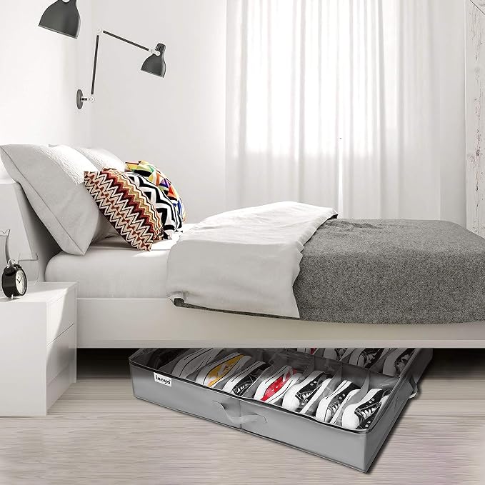 INAYA Under Bed Shoe Storage Organizer Set of 2, Fits up to 32 Pairs - Image 7