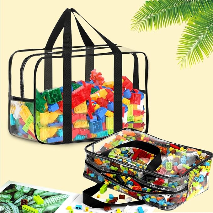 6Pcs Large, XL, XXL Toy Storage Bags with Labels Clear Toy Organizer - Image 4