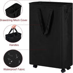 efluky Slim Laundry Hamper with Wheels, Rolling Laundry Basket for Clothes, Small Laundry Basket for Bedroom, Dorm and Laundry Room, 60L (12.7 Gallons) Black - Image 4
