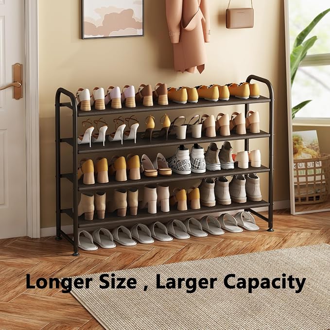 INGIORDAR 4 Tier Long Shoe Rack Organizer for Closet Metal Shoe Storage - Image 4