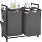 VASAGLE Laundry Hamper with Shelf, 2 Pull-Out Bags, 2 x 12.1 Gallons (46 L) by Unknown