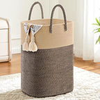 Laundry Basket,Woven Cotton Rope Laundry Hamper,Versatile Storage for Dirty Clothes,Baby Toys,and Blankets in Bathroom, Nursery,and Living Room (Jute, 60L) by Artfeel