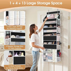 WISELIFE 5-Tier Over the Door Organizer for Nursery Hanging, Black - Image 4