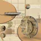Lazy Susan Turntable Organizer for Table Top, 16’’ Round Wooden Lazy Susan for Cabinet Kitchen Countertop Pantry Dining Coffee Table for Condiments Spices, Rustic Bathroom Vanity Tray for Soap Candle - Image 2