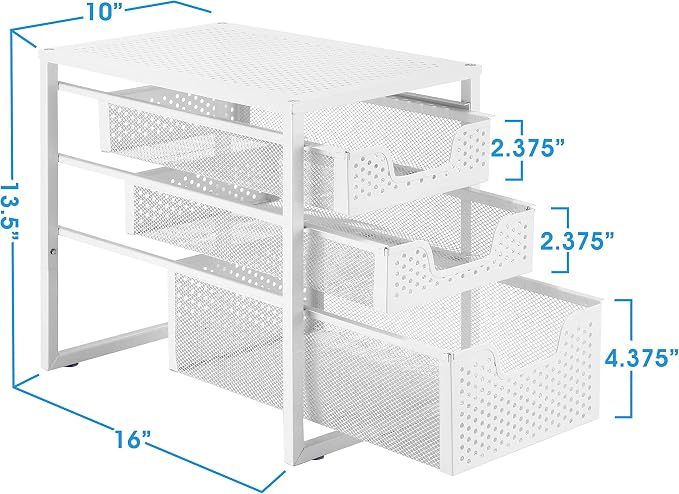 Simple Trending Under Sink Organizer 3-Tier with Sliding Storage Drawer - Image 3