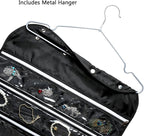 BB Brotrade Hanging Jewelry Organizer,Accessories Organizer,56 Zipper Pocket Organizer for Holding Jewelries (Black-Zipper) - Image 4