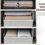 Homsorout Closet Organizers Bins 18 Packs - Large Closet Shelf Organizer with Handles, Fabric Trapezoid Storage Bins, Collapsible Storage Cubes for Clothes, Towels, Light Gray - Image 5