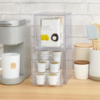 STORi Audrey Stackable Bin Clear Plastic Organizer Drawers | 2 Piece Set | Organize Cosmetics and Beauty Supplies on a Vanity | Made in USA (Pack of 3) - Image 5