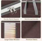 BALEINE 3 Pack Clothes Storage Bags, 24 Gallon Storage Containers with Reinforced Handle, Sturdy Zipper, Closet Organizer for Blanket, Comforter, Pillow, Bedding (Brown, 3 Pack) - Image 8