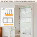 16 Pockets- Over Door Hanging Storage Organizer with 4 Kinds Pouch,Behind Closet Hanging Shelf Holder for Sock,Hat,Underwear,Travel Outfit,Shoes,Back of Door Space-saving Organization for Home,Dorm,RV - Image 7