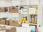 StorageWorks Hanging Closet Organizer with Rod, 4 Sections, 2 Tiers, White | Maximize Closet Space with 4 Open Sections and Built-in Rod for Hanging Clothes Below - Image 6